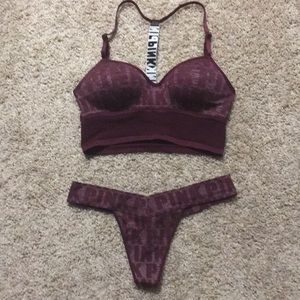Burgundy Bra and Panty Set